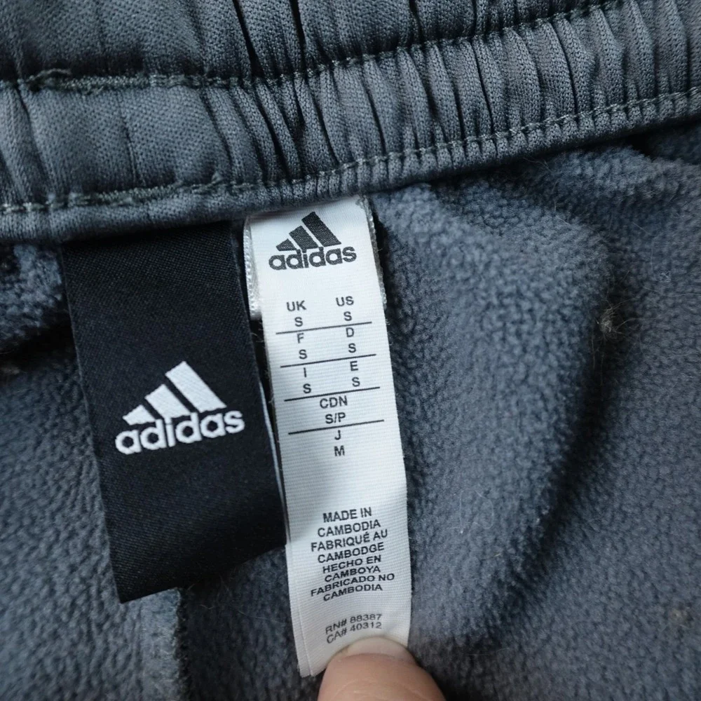 Adidas Sweatpants Mens S Gray Athletic Jogger Drawstring Workout Gym Pants Train